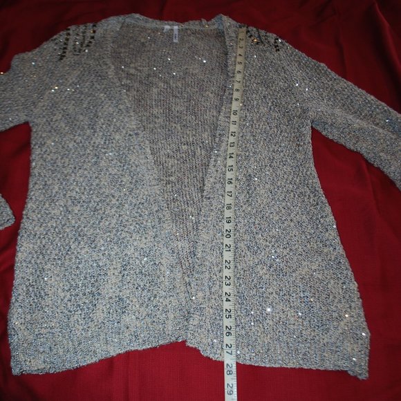 Studio Y Sparkly Open Front Sweater - XL - Picture 5 of 8
